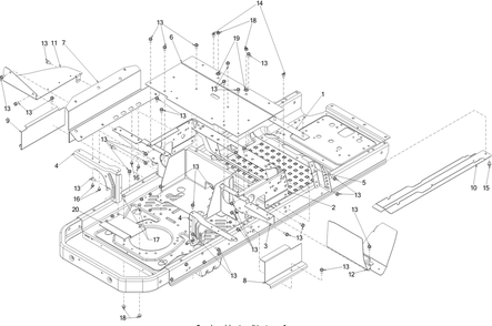 Platform Diagram and Parts List for RZT-S42ZERO (17AVCEDS710)(2016) Cub Cadet Lawn Tractor